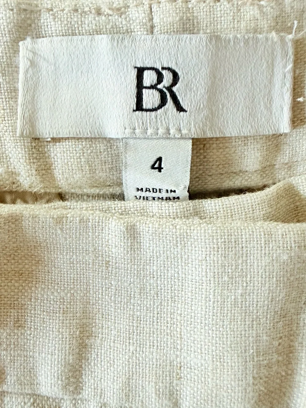 Banana Republic Beige Linen Blend Vest & Pants Set Size 4